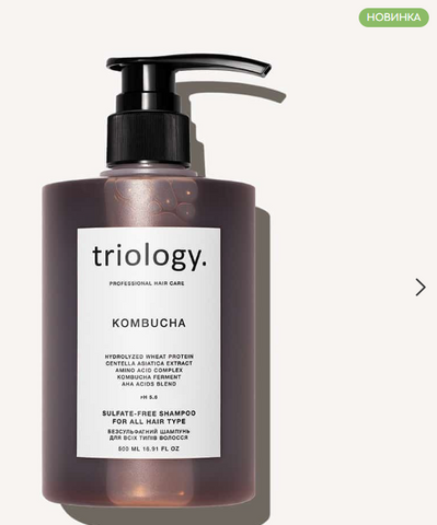 Безсульфатний шампунь для всіх типів волосся з комбучею Kombucha Triology. 500мл TO003 фото