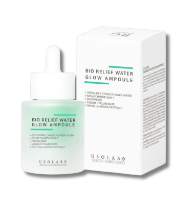 Заспокійлива, гідратуюча та протинабрякова сироватка Bio Relief Water Glow Ampoule 30  UL115 фото